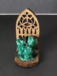 DOLLS HOUSE - HANDMADE OOAK GREEN TUDOR CHURCH CASTLE CANDLES 1/12TH SCALE RARE - Picture 1 of 2