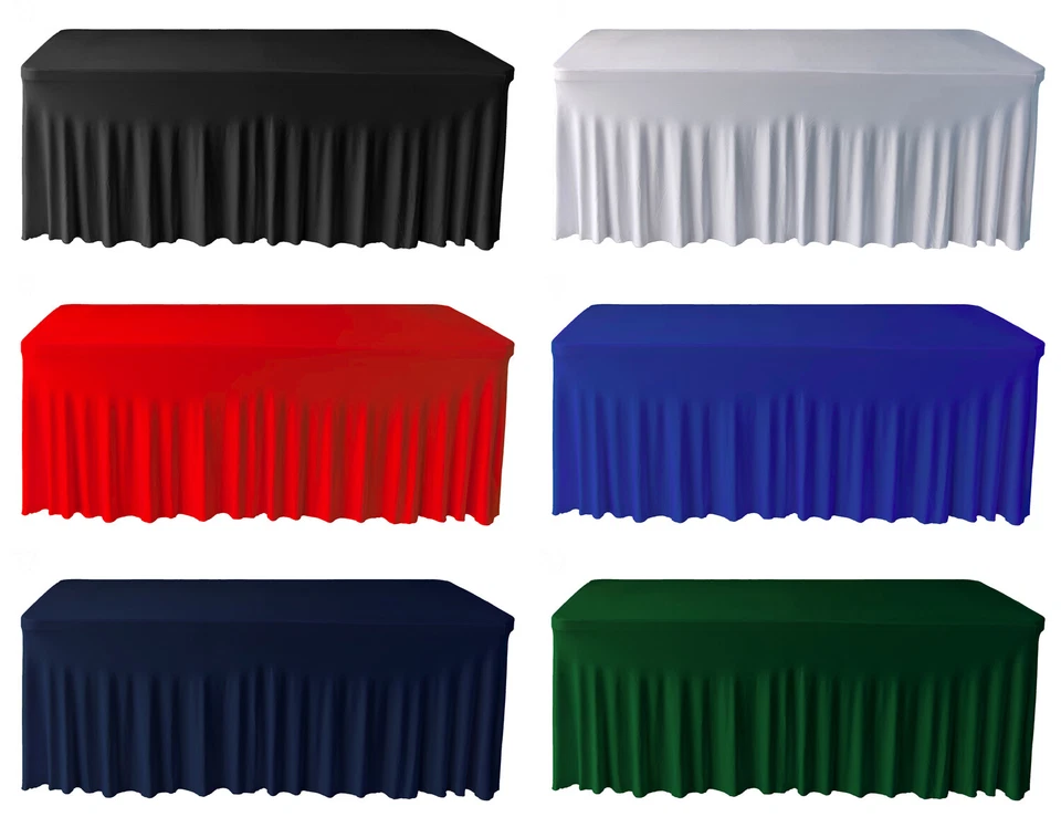 Falda de mesa de spandex mantel elástico ajustable cubierta de mesa Foto 1 de 1