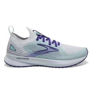 Zapatos para correr Brooks Levitate StealthFit 5 blancos/azul marino/yuca EE. UU. Mujeres 10,0 - Imagen 1 de 4