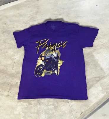 PRINCE Purple Rain T-Shirt Top UNISEX Size Large Short Sleeve 100% Cotton - Image 1 of 4
