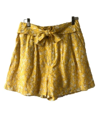 CeCe Mujeres Prado Monet Amarillo Diente de León Mezcla de Lino Corto Pequeño Picnic Western Foto 1 de 4