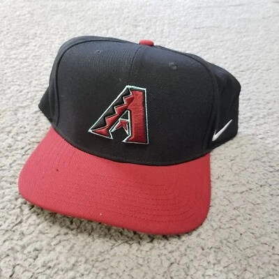 Nike Pro Arizona Diamondbacks SOLDOUT ALT Negro/Rojo 2 Tonos Swoosh Snapback Sombrero Foto 1 de 4