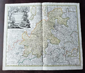 Bamberg Fürstentum Bistum Bayern Kupferstich Landkarte von Homann - Bild 1 von 3