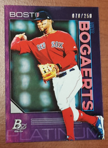 2020 Bowman Platinum Baseball Xander Bogaerts Purple Holo Card  /250