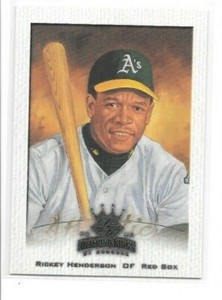2002 Donruss Diamond Kings Rickey Henderson #35 Red Sox