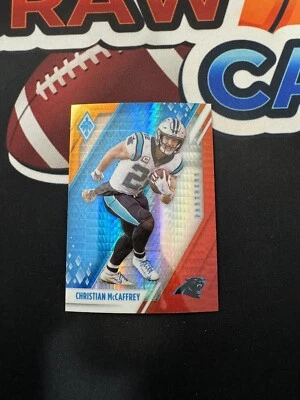 2021 Panini Phoenix Christian McCaffrey Fire Burst Card #18 SP Carolina Panthers - Image 1 of 2