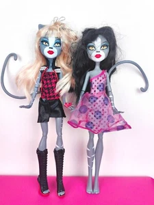 Lot 2 Monster High Doll Meowlody And Purrsephone / First Wave 2011 - Picture 1 of 3