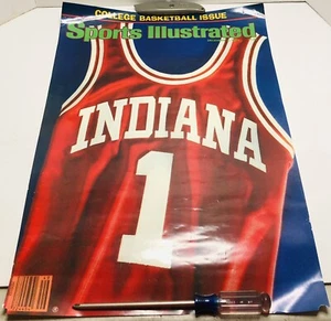 Vintage 1979 Indiana Hoosiers Basketball Sports Illustrated Cover Poster 22 x 16 - Picture 1 of 7