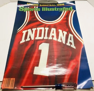 Vintage 1979 Indiana Hoosiers Basketball Sports Illustrated Cover Poster 22 x 16 - Image 1 of 4