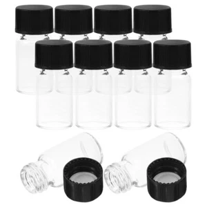 10 Pcs Glass Sample Vial Small Liquid Vials with Lids Laboratory Glassware - Imagen 1 de 12