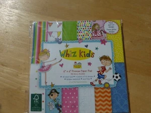 6" x 6 "PAPER PAD WHIZ KIDS IDEAL FOR GIRLS AND BOYS CARDS AND CRAFT PROJECTS - Picture 1 of 2