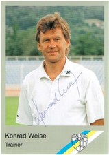 Konrad Wise old postcard fc Carl-Zeiss Jena with original signature