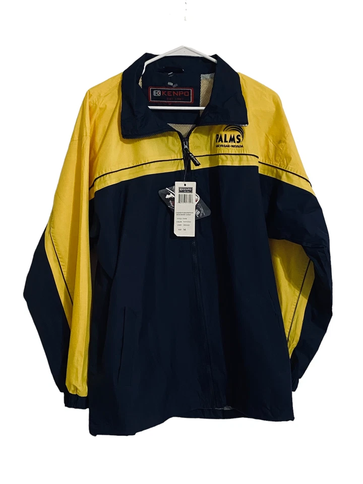 Vintage 2001 New w/ Tags Palms Casino Poker Room Windbreaker sz M Blue & Yellow - Image 1 of 4