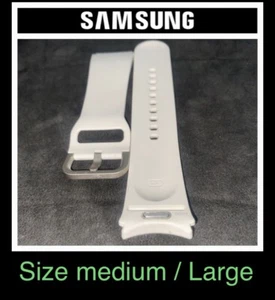Oem Samsung Galaxy Watch Band 20mm S/M White Fits Galaxy Watch 2-6+ Active 1/2 - Picture 1 of 4