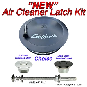 Quick Latch Carburetor Air Cleaner Kit Carb Nut Stainless or Black Latch US Made - Bild 1 von 8