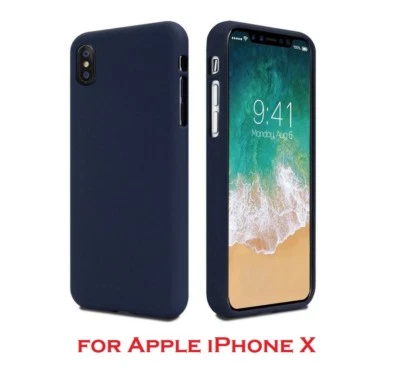 Funda Genuina Mercury Goospery Sensación Suave Jalea Goma Mate Para iPhone X Azul Foto 1 de 4