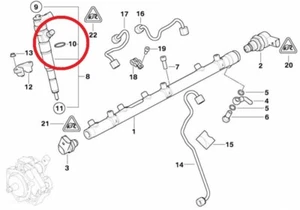 6x Junta tórica Bosch F00VC38042 anillo de sellado inyector BMW 13537787236 M57 M57N M57N2 - Imagen 1 de 4