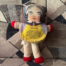 Vintage Cloth Snow White Story Book Plush Rag Doll Flip Book Dan Dee Toy 1970s