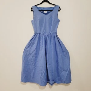 Vintage Laura Ashley Dress AU10 S Cottagecore Prairie Green Tag Australia 50s - Picture 1 of 5
