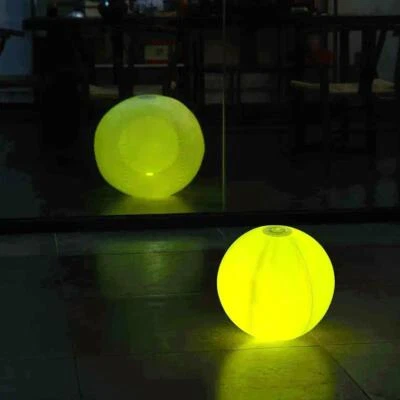 20" ASSORTED LED Ball Orb Inflatable FLOATING POOL LIGHT Wedding Decorations - Image 1 of 4