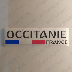Occitanie France Autocollant 120x30mm Drapeau 3D Adhésif Relief Autocollants - Bild 1 von 1
