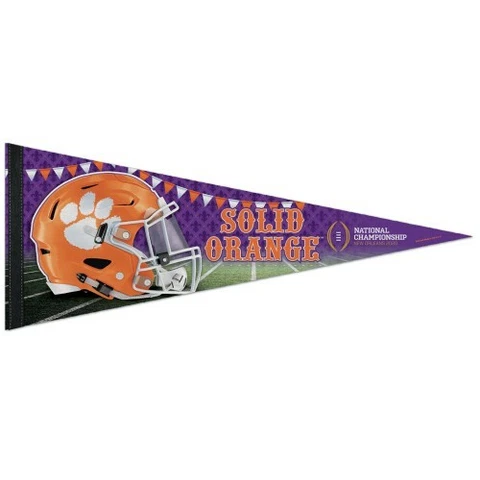 CLEMSON TIGERS 2020 NATIONAL CHAMPIONSHIP 12"X30" PREMIUM QUALITY PENNANT Cover