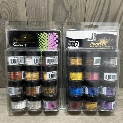 Jacquard Pearl Ex Powdered Pigments Series 1 & 2, Sealed, 12 per pack, New - Image 1 of 4