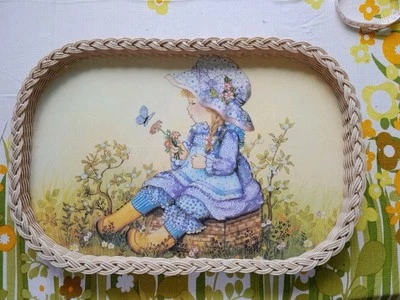 Vintage Tray. Holly Hobby Sarah Kay Miss Petticoat Vintage Kitsch. Melamine Tray - Image 1 of 4