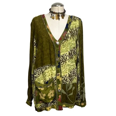 De Colección Imagen Espejo Patchwork Funky Hippie Boho Caprichoso Groovy Botón  Foto 1 de 4