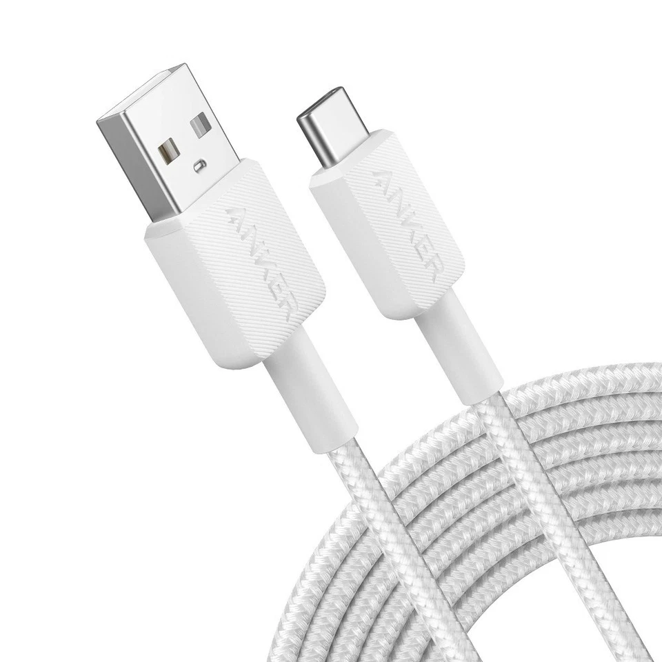 Anker 10' USB-a to USB-C Braided Cable - White Iteration - Image 1 of 1