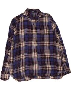 CHAPS Womens Big & Tall Pullover Flannel Shirt UK 18 XL Purple Check QK19 - Picture 1 of 3