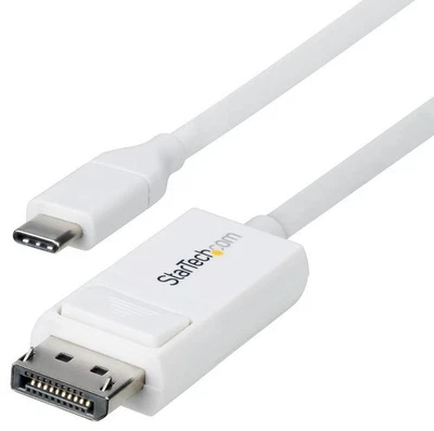 Bi-Direktional Usb-C 4K 60Hz Displayport 1.2 Kabel, 2m Weiß - CDP2DP2MBW - Bild 1 von 4