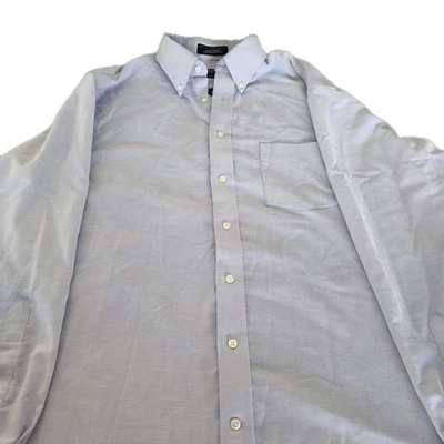 Camisa Oxford Stafford Essentials Calce Clásico Talla 16/34-35 Azul Algodón/Poliéster Foto 1 de 4