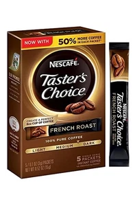 Nescafe Taster's Choice Französisch 5 Stück Braten Instant 0,52 Unze (5er Pack)  - Bild 1 von 2