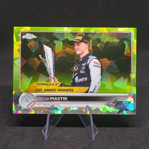 2022 Topps Chrome Sapphire F1 OSCAR PIASTRI Chartreuse Refractor /199 #199 - Picture 1 of 2