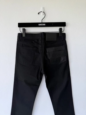 Nuevo Givenchy Hombre Vaqueros Denim Negro Cuero Parche 28 Foto 1 de 4