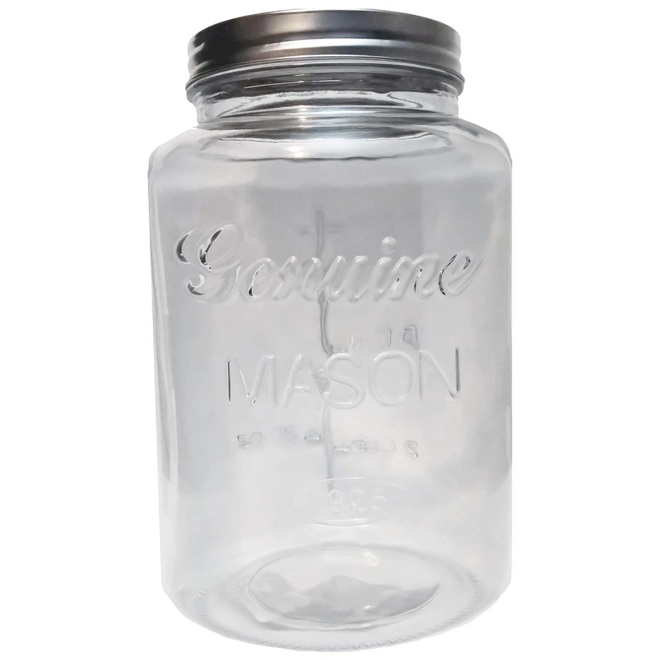 Tarro de masón genuino en relieve, 102 oz. Foto 1 de 1