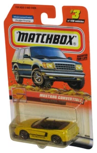 Matchbox Open Road (1999) Yellow Mustang Convertible Toy Car #3/100 - Picture 1 of 1