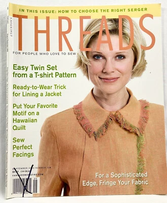 Sept 2003 Vintage Threads Magazine #108 Sewing Making Ottomans Instruction 10681 - Image 1 of 3