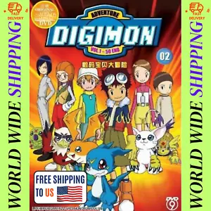 Digimon Adventure 02 Anime DVD Complete TV Series (Vol. 1-50End) English Dubbed - Picture 1 of 15