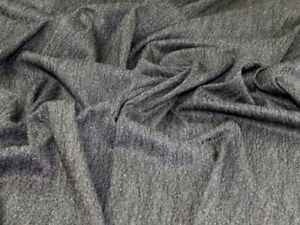 Minerva Fleece Back Textured Stretch Knit Fabric Lurex Grey - per metre