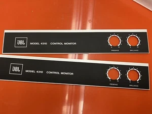 jBL 4310 Front Speaker Baffle Panel Badges Aluminum PAIR -Replacements NEW! - Picture 1 of 1