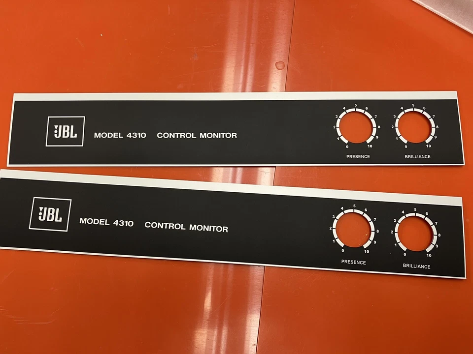 jBL 4310 Front Speaker Baffle Panel Badges Aluminum PAIR -Replacements NEW! - Image 1 of 1