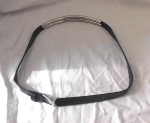 °° Heine - Gürtel - schwarz, silber - GL: 87 cm - verstellbar °° - Picture 1 of 5