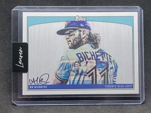 2022 Topps X Lauren Taylor Bo Bichette Blue Jays ARTIST Auto On Card w/COA t[P