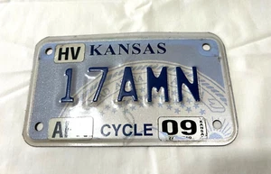 License Plate Kansas Motor Cycle 2009 Pre owned (B43A9) - Picture 1 of 3