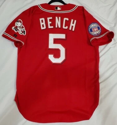 Authentic RUSSELL ATHLETIC JOHNNY BENCH 40 MEDIUM CINCINNATI REDS Jersey RARE! - Image 1 of 4
