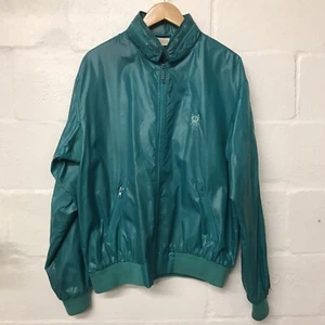 Vintage IZOD Club Green Raincoat Jacket Men’s Size L Nylon Golf Windbreaker WCC - Picture 1 of 10