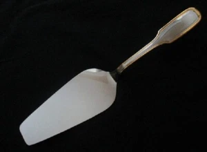 Modern INOXBECK 18/10 ITALY gold rim STAINLESS Cake PIE SERVER ~ no monogram - Picture 1 of 4