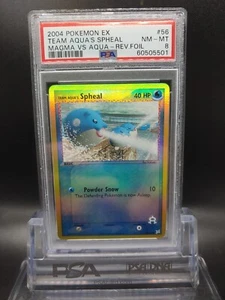 Pokemon 2004 EX Team Magma Aqua Team Aqua Spheal Reverse Holo 56 PSA 8 - Picture 1 of 2